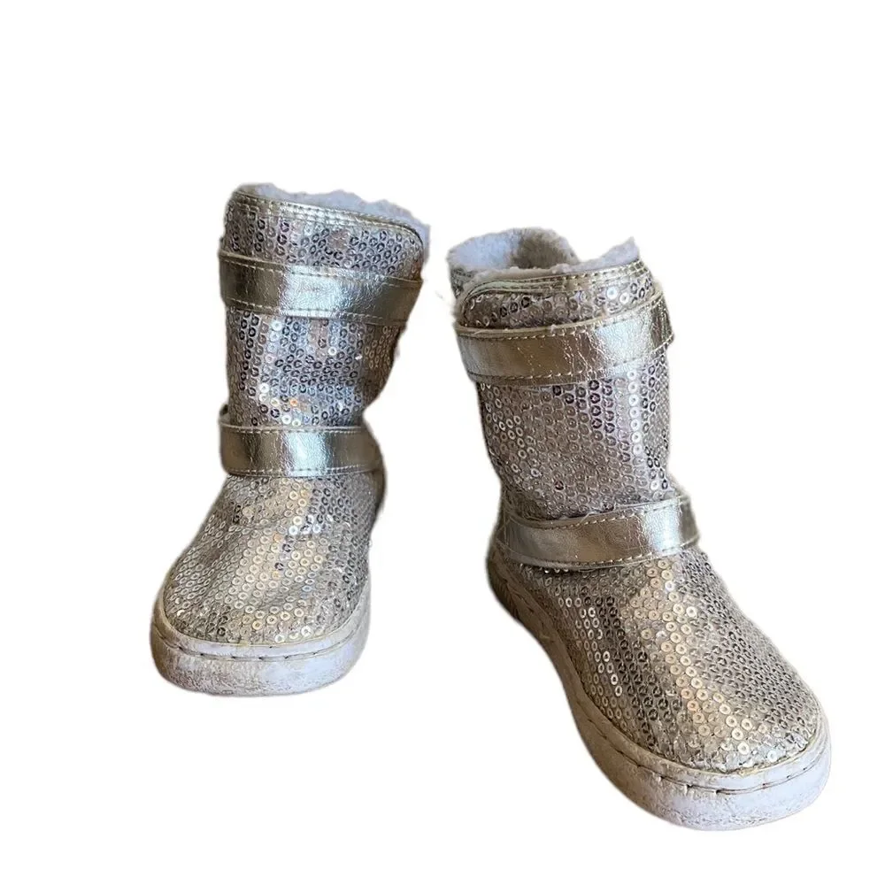 Stride Rite Girls Sequined Safi Boots Size 6.5